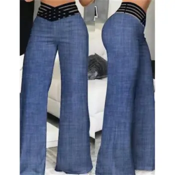 Solid Summer Wide-Leg Pants