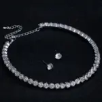 طقم مجوهرات بكريستال دائري — صورة 5