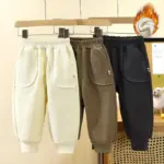بنطال مخمل دافئ للأولاد