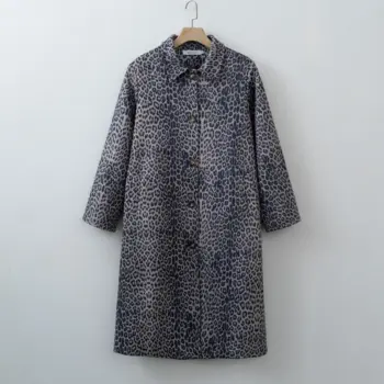 Leopard Print Maxi Trench Coat