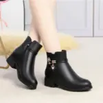 Leather Winter Short Boots