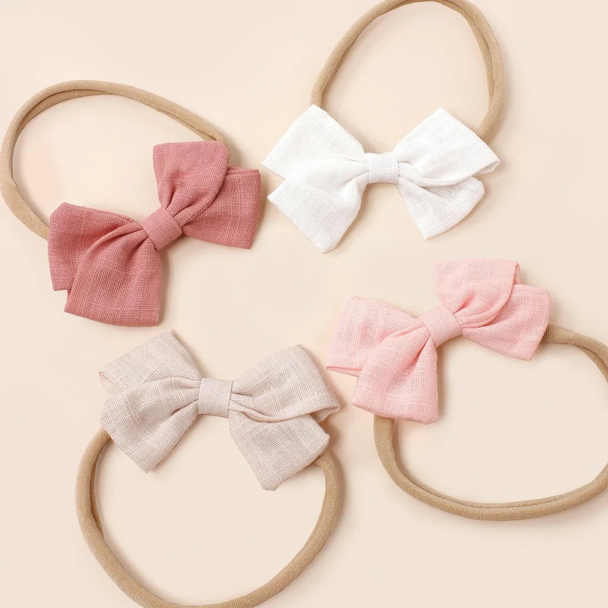Baby 4-Piece Cotton Headband with Bow