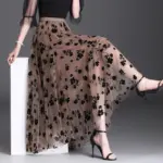 Korean-Style Loose Floral Skirt — Image 4