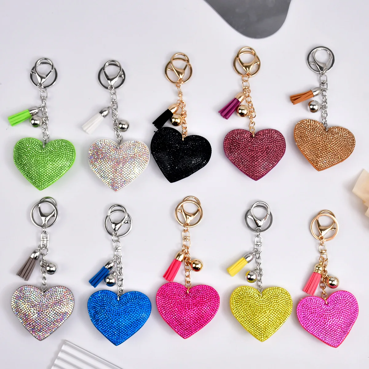 Rhinestone Colorful Leather Bag
