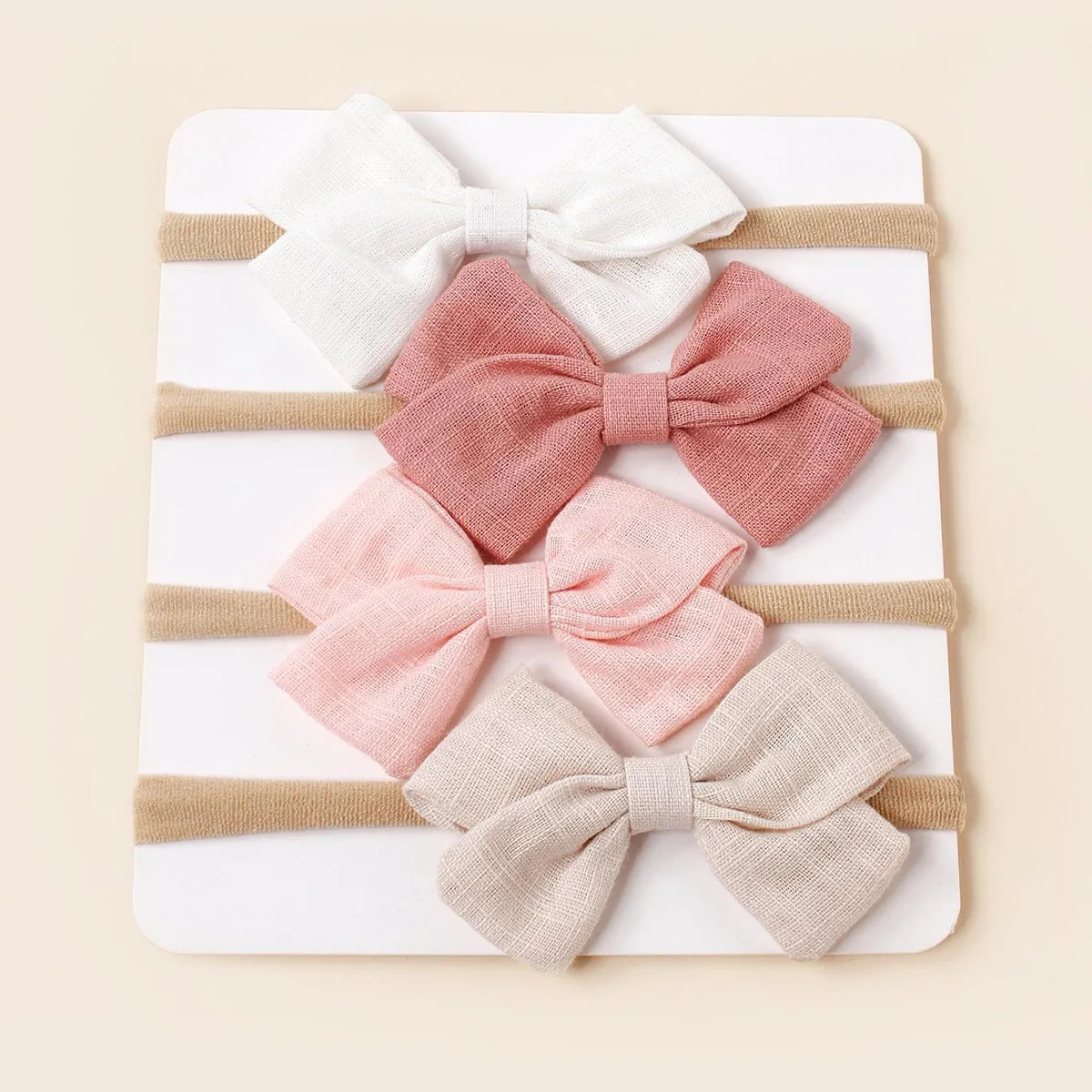 Baby 4-Piece Cotton Headband with Bow