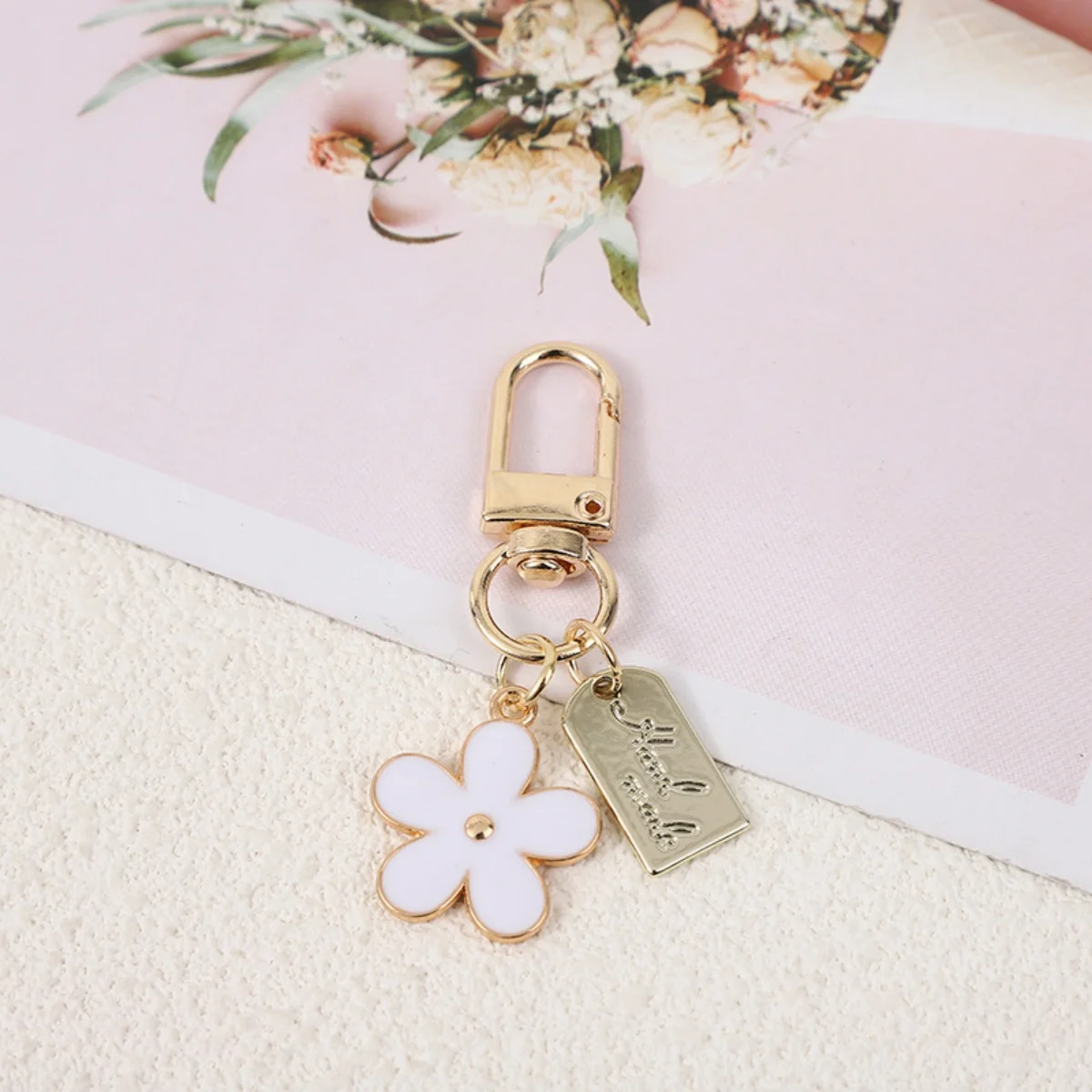 Floral Metal Bag with Chain