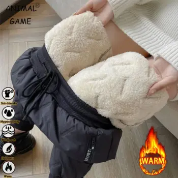 Thick Fleece-Lined Outdoor Straight Pants