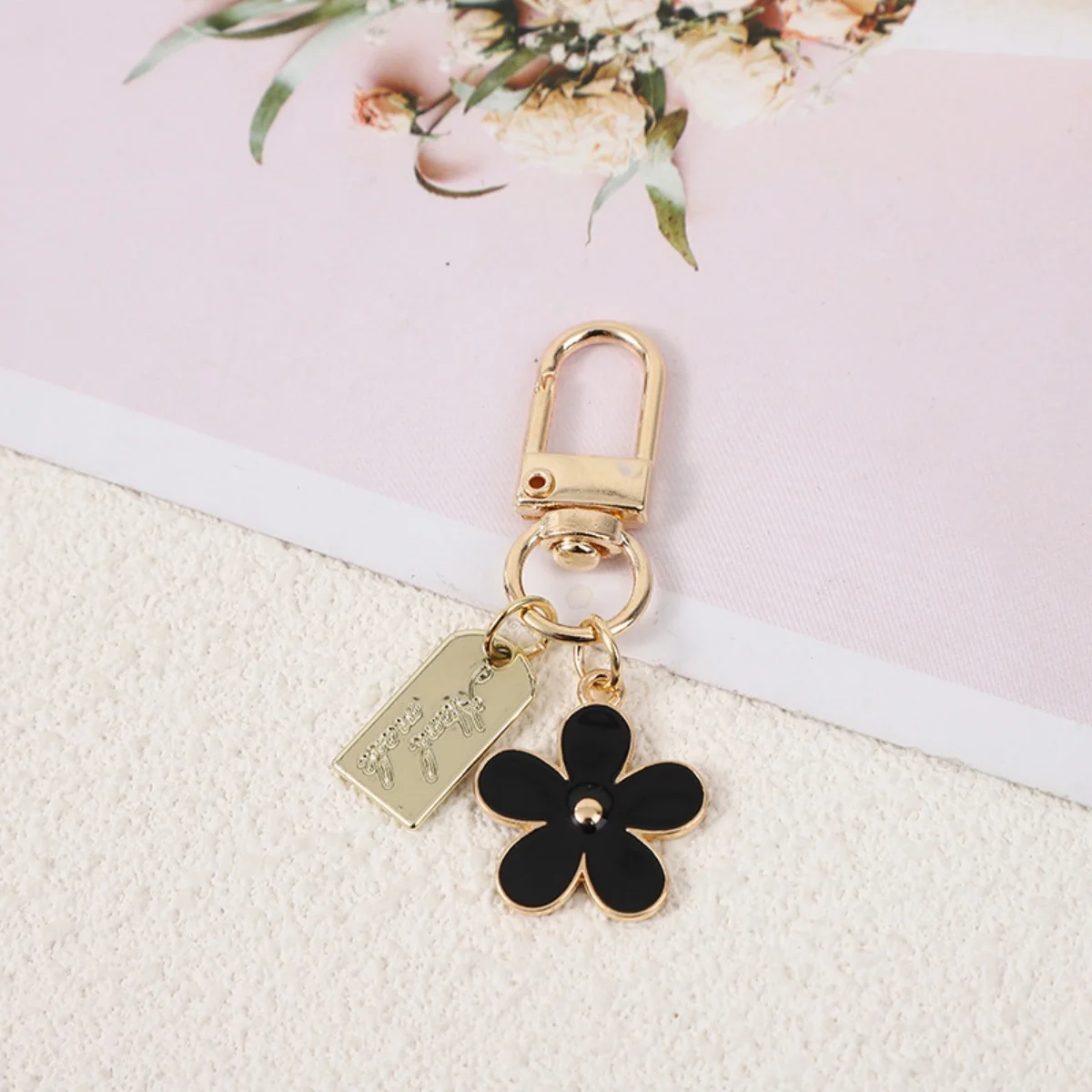 Floral Metal Bag with Chain
