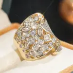 خاتم غير متماثل بخطوط هندسية سهرة — صورة 3