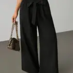 Striped Ruffled Wide-Leg Pants — Image 5