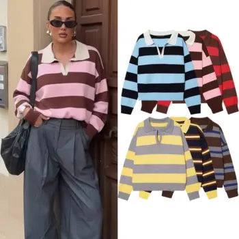 Striped Knitted Autumn Sweater