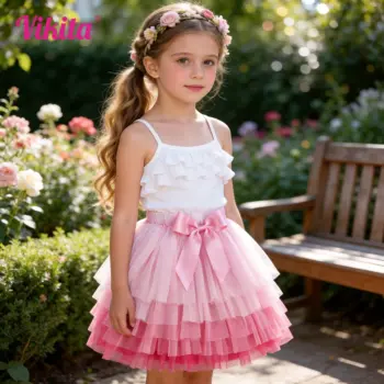 Girls' Tutu Skirt with Bow