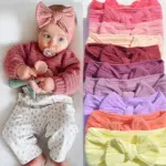 Baby Stretchy Nylon Headband with Bow — Image 2
