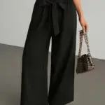 Striped Ruffled Wide-Leg Pants — Image 4