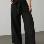 Striped Ruffled Wide-Leg Pants — Image 3