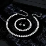 طقم مجوهرات بكريستال دائري — صورة 2