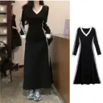 فستان ميدي بطراز كلاسيكي خريفي