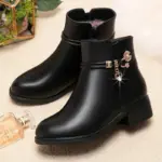 Leather Winter Short Boots — Image 4