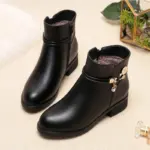 Leather Winter Short Boots — Image 6